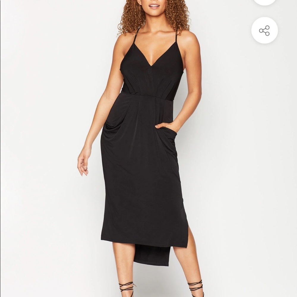 *Blue* midi dress w/ pockets (same as black dress)